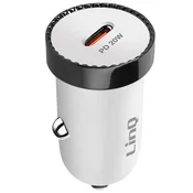 LINQ USB C polnilec za cigaretni vžigalnik 20 W s hitrim polnjenjem, LinQ - bel, (20826643)