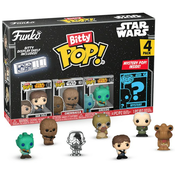 FUNKO Funko Bitty Pop! Star Wars - Han Solo ™, Chewbacca ™, Greedo ™ in Mini SINYYSY SREČA SREČA - 0,9 -palčna (2,2 cm) zbirateljska - Priložena zaslonska polica - Ideja za darila - Zabave za zaba, (21063205)