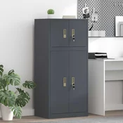 vidaXL Omarica za shranjevanje 2 kos Antracit 60 x 40 x 130 cm Jeklo