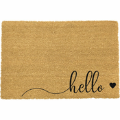 Predpražnik iz naravnih kokosovih vlaken Artsy Doormats Hello Scribble, 40 x 60 cm