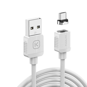 Polnilni kabel Charge and Shine z Micro USB magnetno glavo - 1m - bel