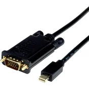 VALUE Value Mini-DisplayPort / VGA adapterski kabel mini DisplayPort vtič\, VGA 15-polni vtič 1.50 m črna 11.99.5806 DisplayPort kabel, (20415584)
