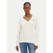 Polo Ralph Lauren Pulover 211972105002 Écru Straight Fit
