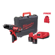 Milwaukee M12 BPDMC-202C Udarni vrtalnik - Akumulatorsko - 12 V - Da - Da - 2 kos