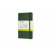 Beležnica Moleskine - mehke platnice S, prozorna, temno zelena
