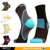 KOLESARSKE KRATKE NOGAVICE UPHILLSPORT TOUR QUICK DRY - ČRNO/ROZA - 43-46