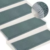 Prostirke za stepenice 15 kom 65x21x4 cm morsko plave pravokutne rubove