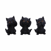 Set kipica Nemesis Now Adult: Humor - Three Wise Kitties, 8 cm