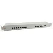 EQUIP 16-Port Cat.6 Shielded Patch Panel Light Grey 326317