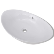 MAISON CHIC Keramični ovalni Umivalnik - Kopalna umivalnik - Lavabo z izlivnim sist. dimenzije 59 x 38,5 cm, (21684963)