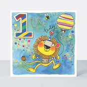 Rachel Ellen Cestitka Age 1 Lion with balloon