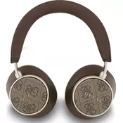 Guess PU Leather 4G Classic Logo ENC brezžične slušalke rjave