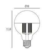 DESIGN BY US LED-žarnica G80 z zlato odbojno površino, E27, 3,6 W, 2.700 K - zlato, prozorno - Steklo