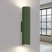 SOLLUX LIGHTING Stenna svetilka ALORA, višina 30 cm, olivno zelena, kovina, 2 x GU10 - Dnevna soba/jedilnica - Aluminij