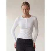 ARMIE Majica The Petra Henley Slim-Fit Top - White bela