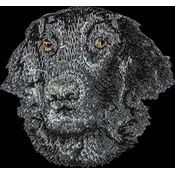 shumee Ploskodlaki prinašalec - našitek v obliki psa, vezen našitek, edinstvena dekoracija nahrbtnika znamke Art-Dog