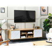 TV-omarica Berwyn 490 (Svetla les + Bela) Bela, Svetla les, 160x56x40cm