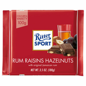 Čokolada Ritter Sport Rum Raisins Hazelnuts 100g