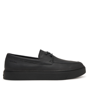 Nizki čevlji Calvin Klein Hybrid Clean Boat Shoe Lth HM0HM02233 Črna