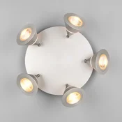 Trio Lighting LED stropni reflektor Romeo, O 30 cm, nikljevo barva, 5-krilni. - Dnevna soba/jedilnica - Sodobni - nikelj - Kovina