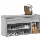 Klupa za cipele boja hrasta 102x30,5x45 cm konstruirano drvo