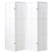 Homestyle4U Pregrada za prostor, Shoji 4-delna, 176x2,2x175 cm, bela