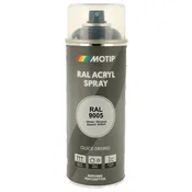 Industrijski akrilni lak sprej RAL HG 400ml Motip - RAL 9005 črna