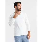 Ombre Mens longsleeve with raglan contrast sleeves - white and gray