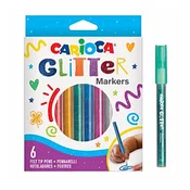 Carioca Komplet markerjev Gliter z bleščicami 6 kosov