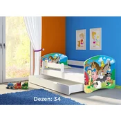 Deciji krevet ACMA II 140x70 F + dusek 6 cm WHITE34