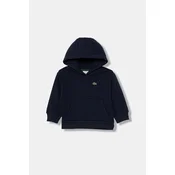Otroški pulover Lacoste črna barva, s kapuco, SJ5292