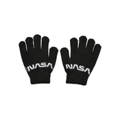 Childrens knitted glove NASA black