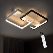 Nettlife NETTLIFE LED stropna svetilka za dnevno sobo črna, zatemnljiva 35W z daljinskim upravljalnikom, (22111268)