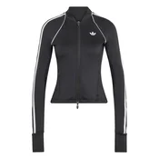 ADIDAS PERFORMANCE Športna jopa na zadrgo črna / bela