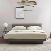 Bessagi Home Oblazinjena Postelja Mariello, Antracit, Sv. Rjava, 180x200