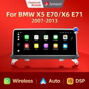 Junsun AI Voice Wireless CarPlay Car Radio Multimedia For BMW X5 E70 X6 E71 2007-2013 DSP 4G Android Auto GPS 2 din autoradio