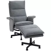 Homestar Masažna pisarniška stol z naslonjalom za noge 78x93x99 cm siva