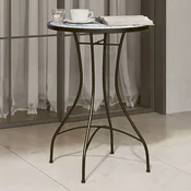 vidaXL Bistro mizica z mozaikom modra in bela O50x70 cm keramika