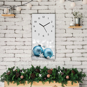 tulup.si Steklena ura Božične kroglice Božični okraski Črne kazalke 30x60 cm