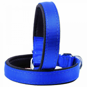 Ovratnica za pse - komfort tekstilna, modra barva 60cm
