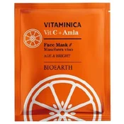 BioEarth Vitaminica sheet maska za lice vitamin C + amla, 15 ml