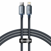Kabel Baseus Crystal USB-C na Lightning kabel, 20W, PD, 1,2m, crni (6932172602741)