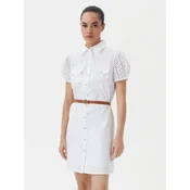 Fracomina Srajčna obleka FR25SD1009W682V8 Bela Slim Fit