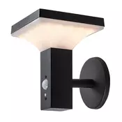 RABALUX Geleen Solarna spoljna zidna LED lampa, IP44, 4W, 400lm, Crna