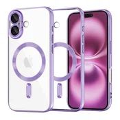 Ovitek Techsuit Luxury Crystal MagSafe za iPhone 16 Plus - svetlo vijoličen