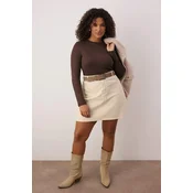 Trendyol Curve Ženska bluza Tbbaw25Af00027, Smeda