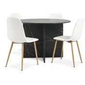 KRONDAL O110 sto mermer + 4 JONSTRUP stolice bela