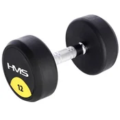 HMS PRO gumirana utež 12 kg črna (5907695539424)