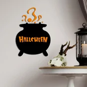 WallXpert zidna dekoracija od MDF-a HALMDF-018, vešticji kazan sa natpisom Halloween, 36 x 51 cm