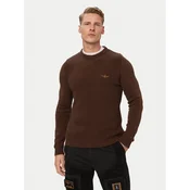 Aeronautica Militare Pulover 262MA1571UL00409 Rjava Regular Fit
